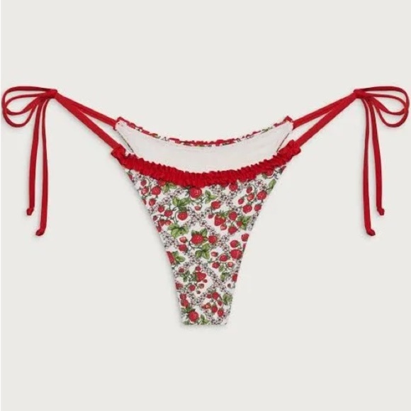 New! Frankies Bikinis divine String Bikini Bottom Berry In Love 3767 - Picture 1 of 10